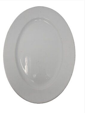 Antique 19th c 1850 Victorian White Ironstone Oval Serving Platter T&R Boote 17"